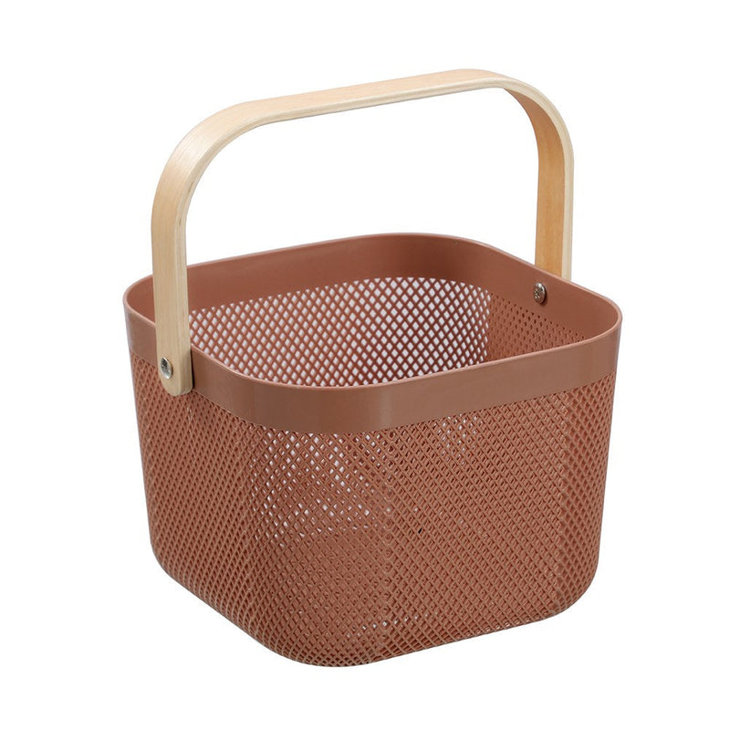 Mesh Plastic Basket Wood Handle 8.5L 24.5X24.5X18Cm image 5