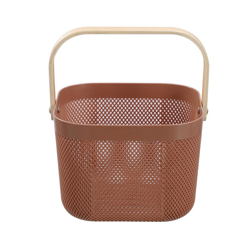 Mesh Plastic Basket Wood Handle 8.5L 24.5X24.5X18Cm image 6