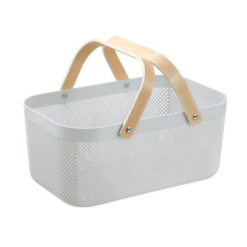 Mesh Plastic Basket Wood Handle 15L 40X24.5X18Cm image 14