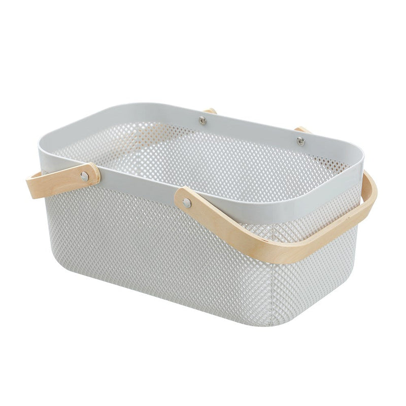 Mesh Plastic Basket Wood Handle 15L 40X24.5X18Cm image 15