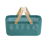 Mesh Plastic Basket Wood Handle 15L 40X24.5X18Cm image 2 – thumbnail