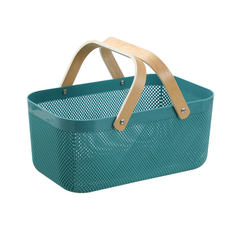Mesh Plastic Basket Wood Handle 15L 40X24.5X18Cm image 4