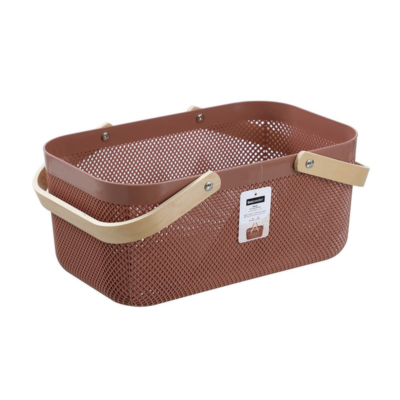 Mesh Plastic Basket Wood Handle 15L 40X24.5X18Cm image 7