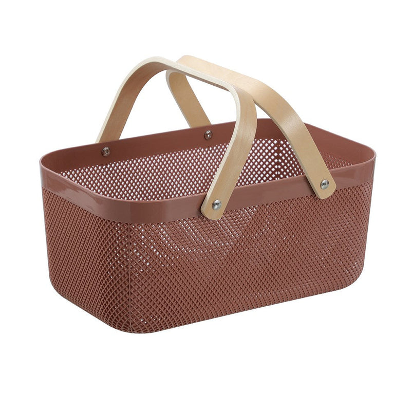 Mesh Plastic Basket Wood Handle 15L 40X24.5X18Cm image 9