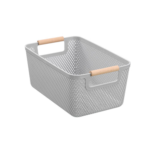 Mesh Plastic Basket Wood Handle 7.5L 31X20X14Cm image 2