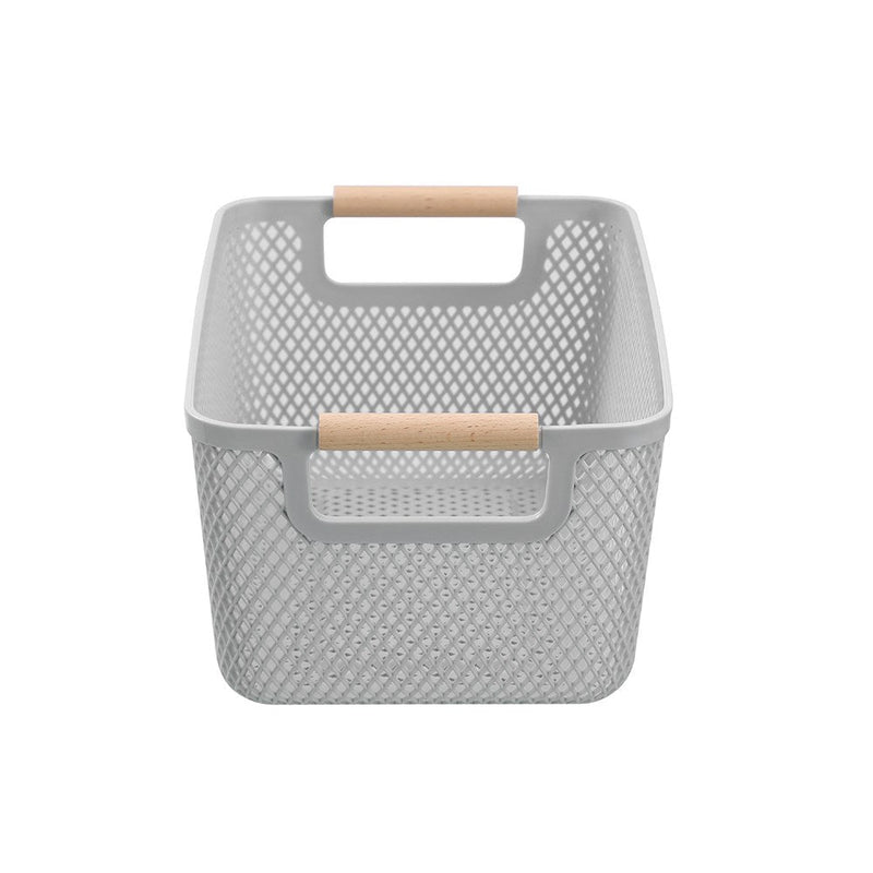 Mesh Plastic Basket Wood Handle 7.5L 31X20X14Cm image 4