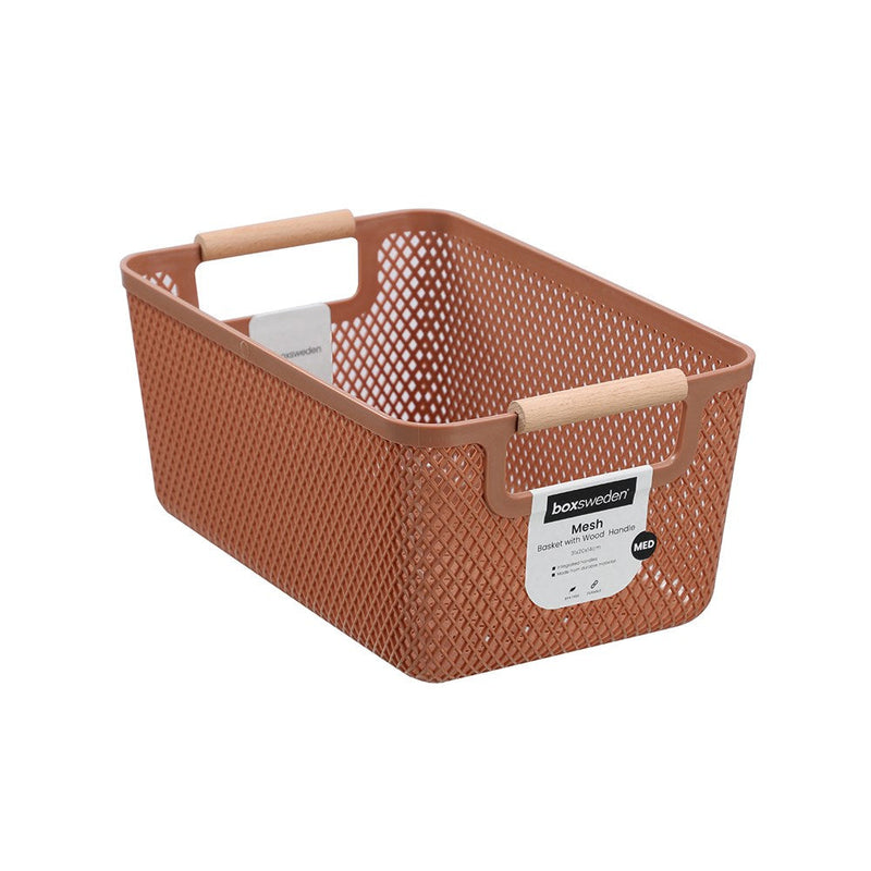 Mesh Plastic Basket Wood Handle 7.5L 31X20X14Cm image 6