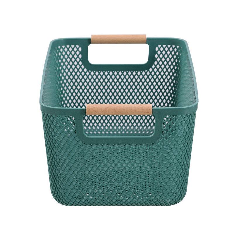 Mesh Plastic Basket Wood Handle 10L 35X22X16Cm 3 Asstd image 11