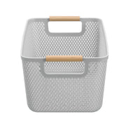 Mesh Plastic Basket Wood Handle 10L 35X22X16Cm 3 Asstd image 4 – thumbnail