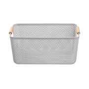 Mesh Plastic Basket Wood Handle 10L 35X22X16Cm 3 Asstd image 5 – thumbnail