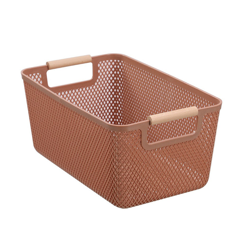 Mesh Plastic Basket Wood Handle 10L 35X22X16Cm 3 Asstd image 8