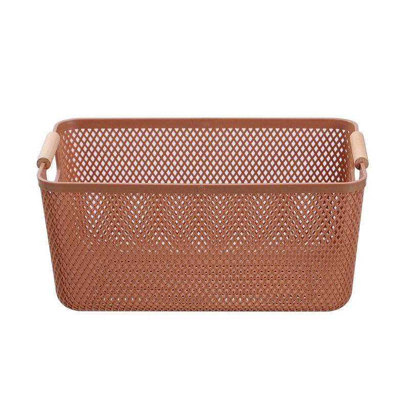 Mesh Plastic Basket Wood Handle 10L 35X22X16Cm 3 Asstd image 9