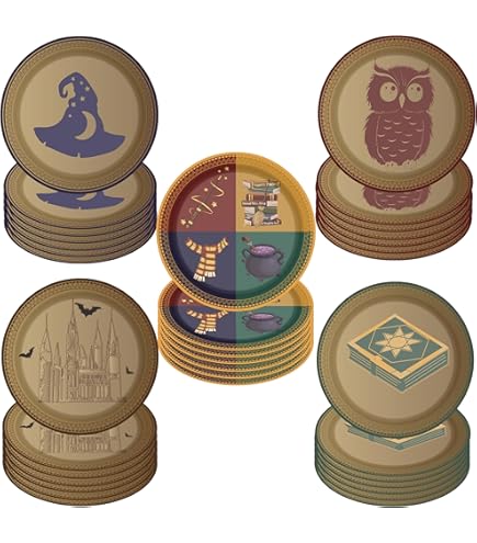 Foil stamped disco New Year rectangle appetizer paper plates