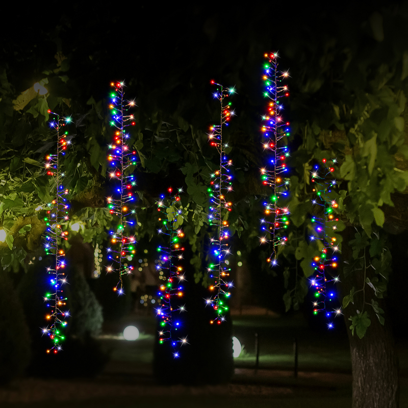 Ronis 480 LED Solar Tree Clusters 1000cm 6pk Multi