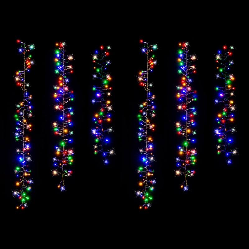 Ronis 480 LED Solar Tree Clusters 1000cm 6pk Multi