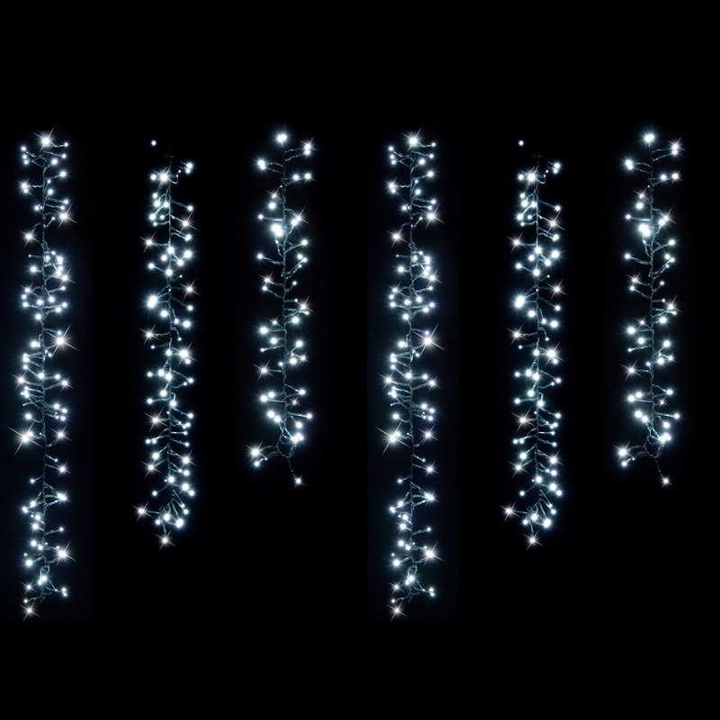 Ronis 480 LED Solar Tree Clusters 10m 6pk Cool