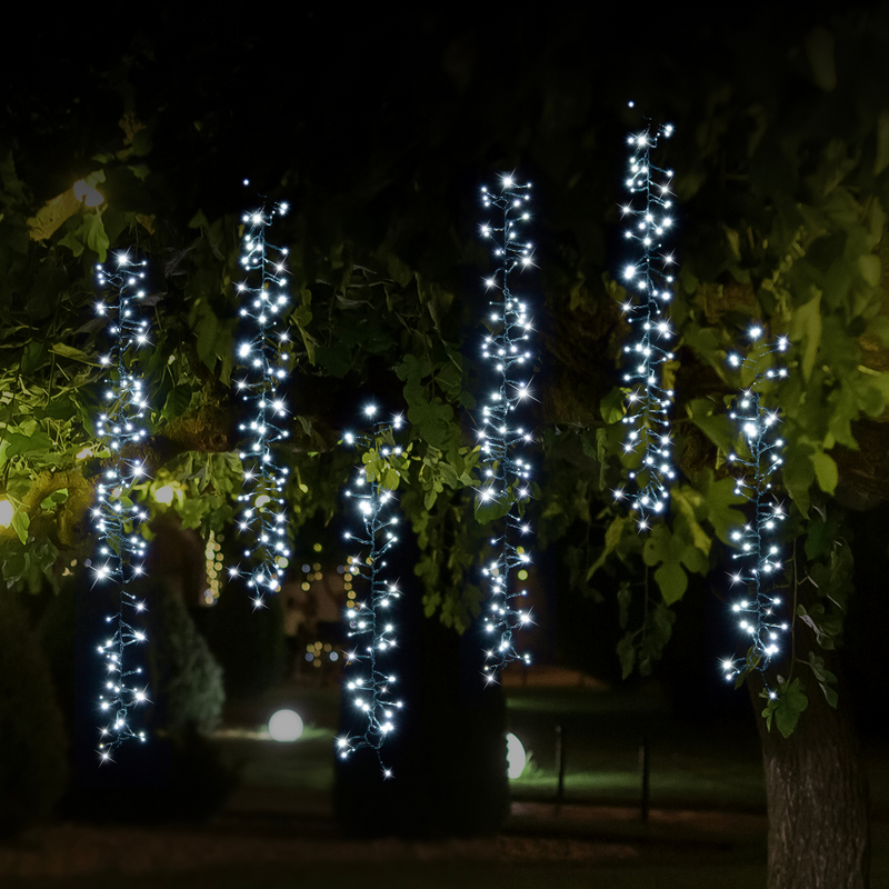 Ronis 480 LED Solar Tree Clusters 10m 6pk Cool