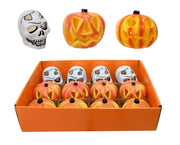 Led Flashing Skull & Pumpkin Lights Battery Operated Asst