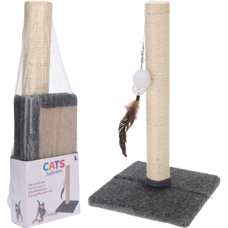cat tree on stand with ball toy