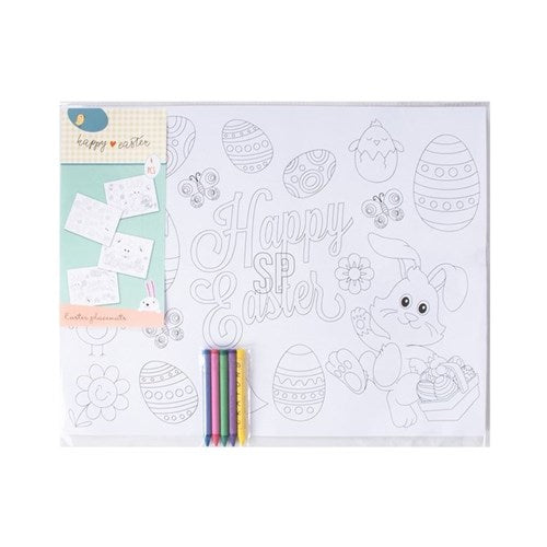 Coloring placemat with crayons set