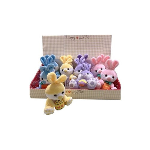 Small plush Easter bunny toy assorted
