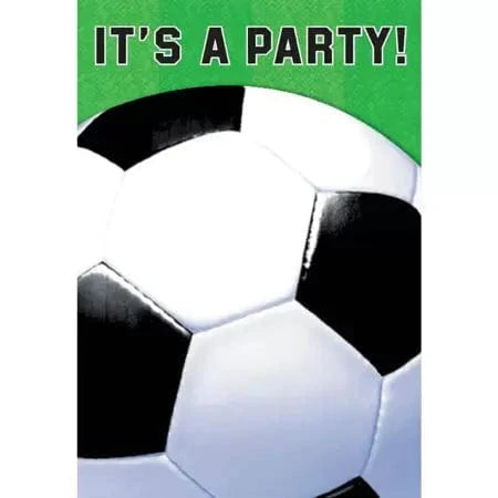 Soccer Fan Folded Invites 8pk