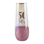 Ronis 50 Glitterati Colour Stemless Champagne 16cm 180ml – thumbnail