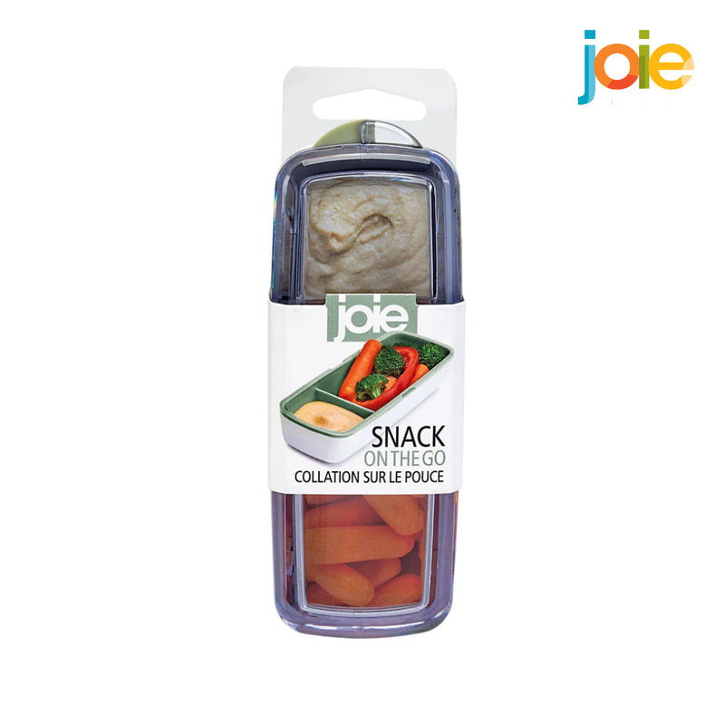 Tall narrow snack container for veggie sticks