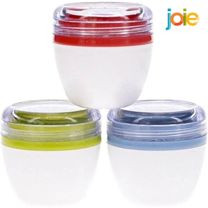 Set of 3 small condiment containers for lunch