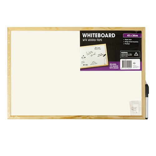 Small wooden frame whiteboard