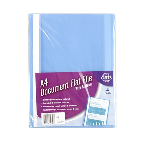 A4 flat document files 4 pack