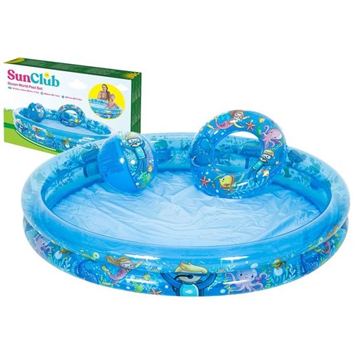 Ocean Pool with ball/ring 3pce 2Ring 120x20cm