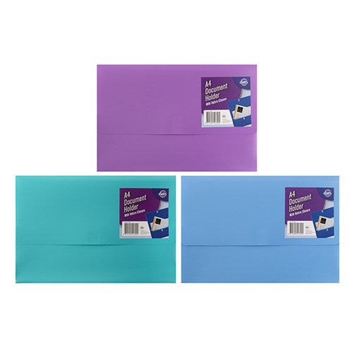 Poly document wallet with velcro