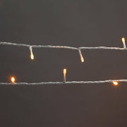 520 LED amber fairy lights on clear cable connectable