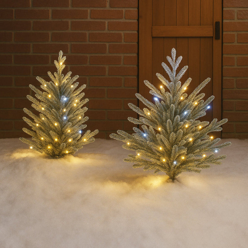 520 LED Connectable Fairy Light Chain Clear Cable - Warm White+White image 2