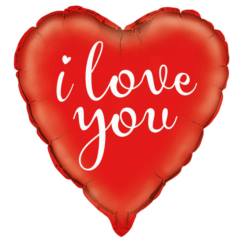 Foil Bln I Love You Heart Foil Balloon 45cm