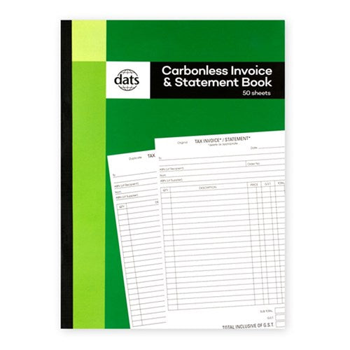 A4 carbonless invoice book