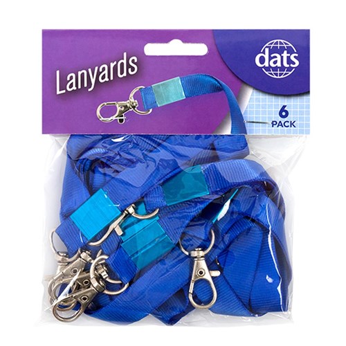 Blue premium lanyards 6 pack
