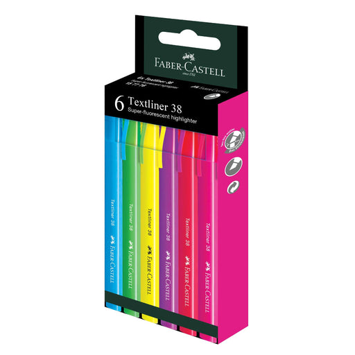 Faber Castel Highlighter Textliner 38 Assorted 8x HS Box colors