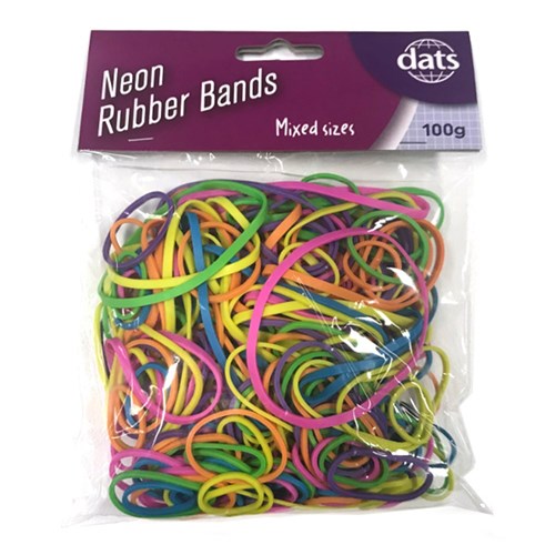 Mixed colour rubber bands