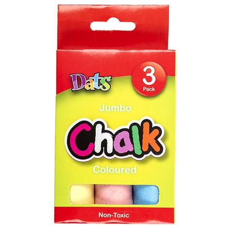 Jumbo coloured chalk 3 pack