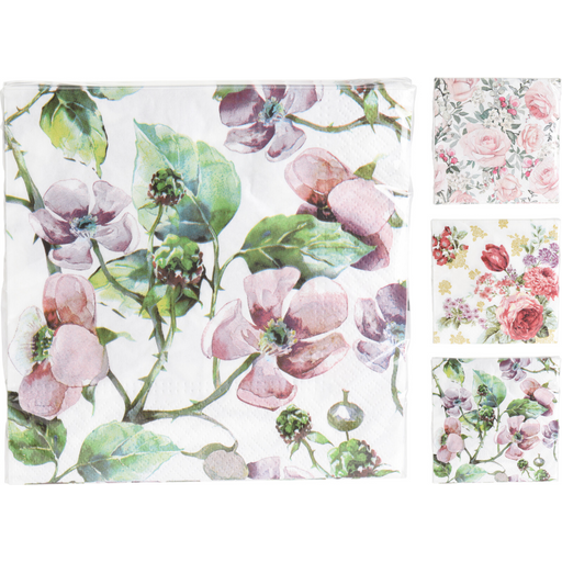 16 pack napkins measuring 33 x 33cm