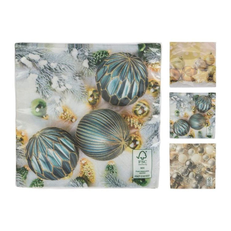 Ronis Napkins 16Pcs 3 assorted designs 33X33cm