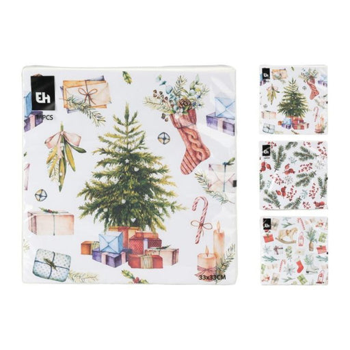 Ronis Napkins 16Pcs 3 assorted designs 33X33cm