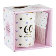 Ronis 60th Sweet Heart Mug With Gold Handle 360ml – thumbnail