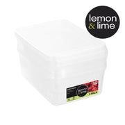 Pack of 2 rectangular food containers 600ml – thumbnail