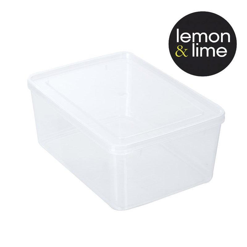 3.5L plastic food storer with green seal