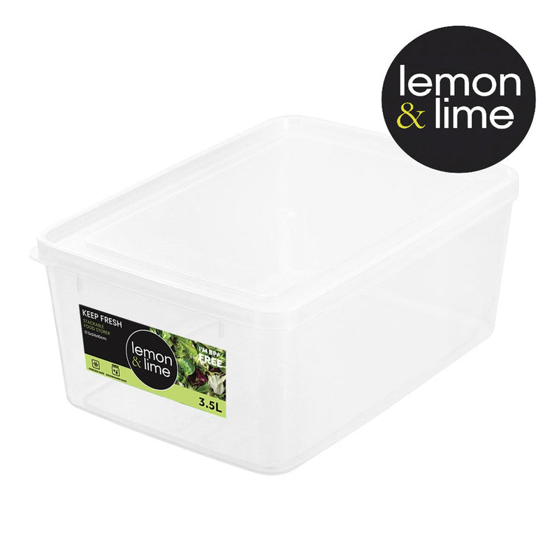 Open 3.5L food container lemon and lime