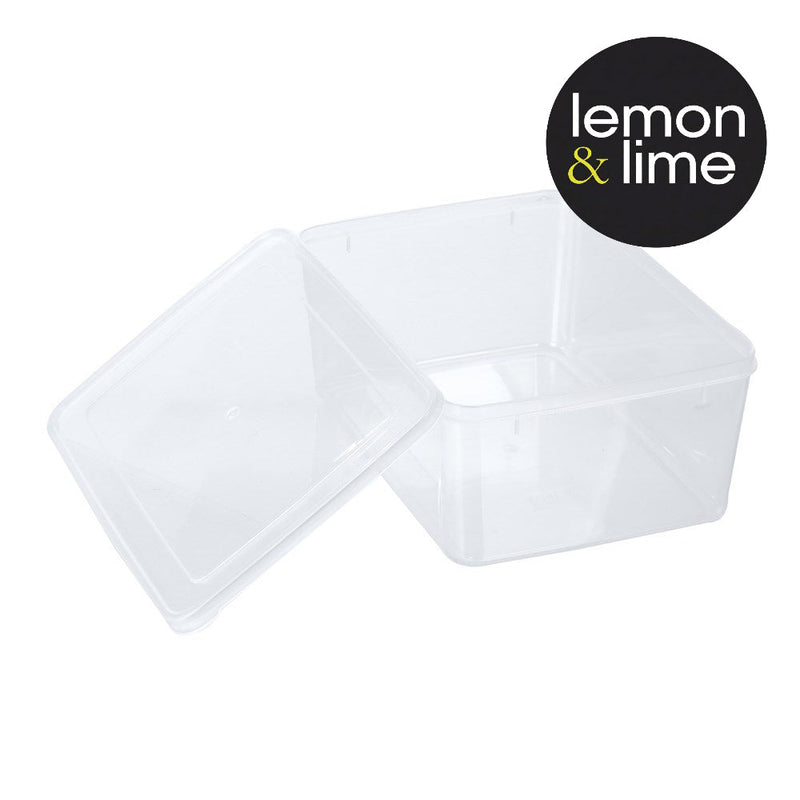 Large 5.5L plastic food box with clips