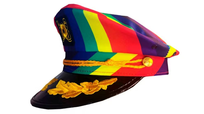 Rainbow sailor cap for costume and party wear